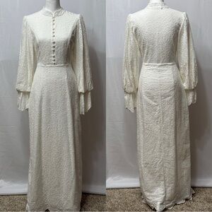 White Long Sleeve Maxi Dress